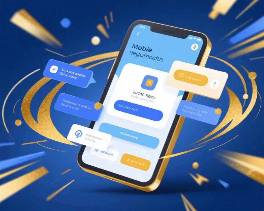移动端注册流程示意图